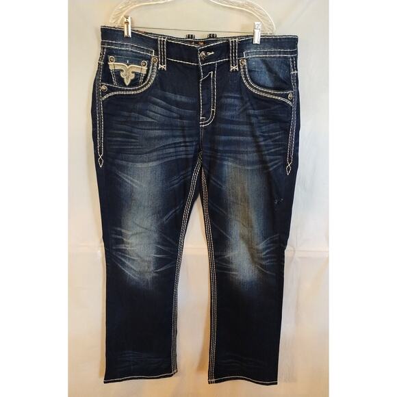 Men's Rock Revival Elmwood Boot Jean Size 38/32